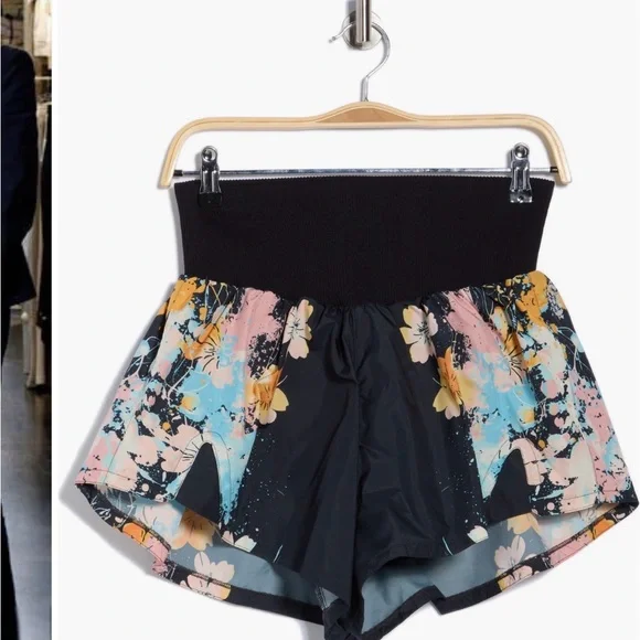 : Free People Movement Floral Running Shorts | High Rise 5” - Picture 1 of 3